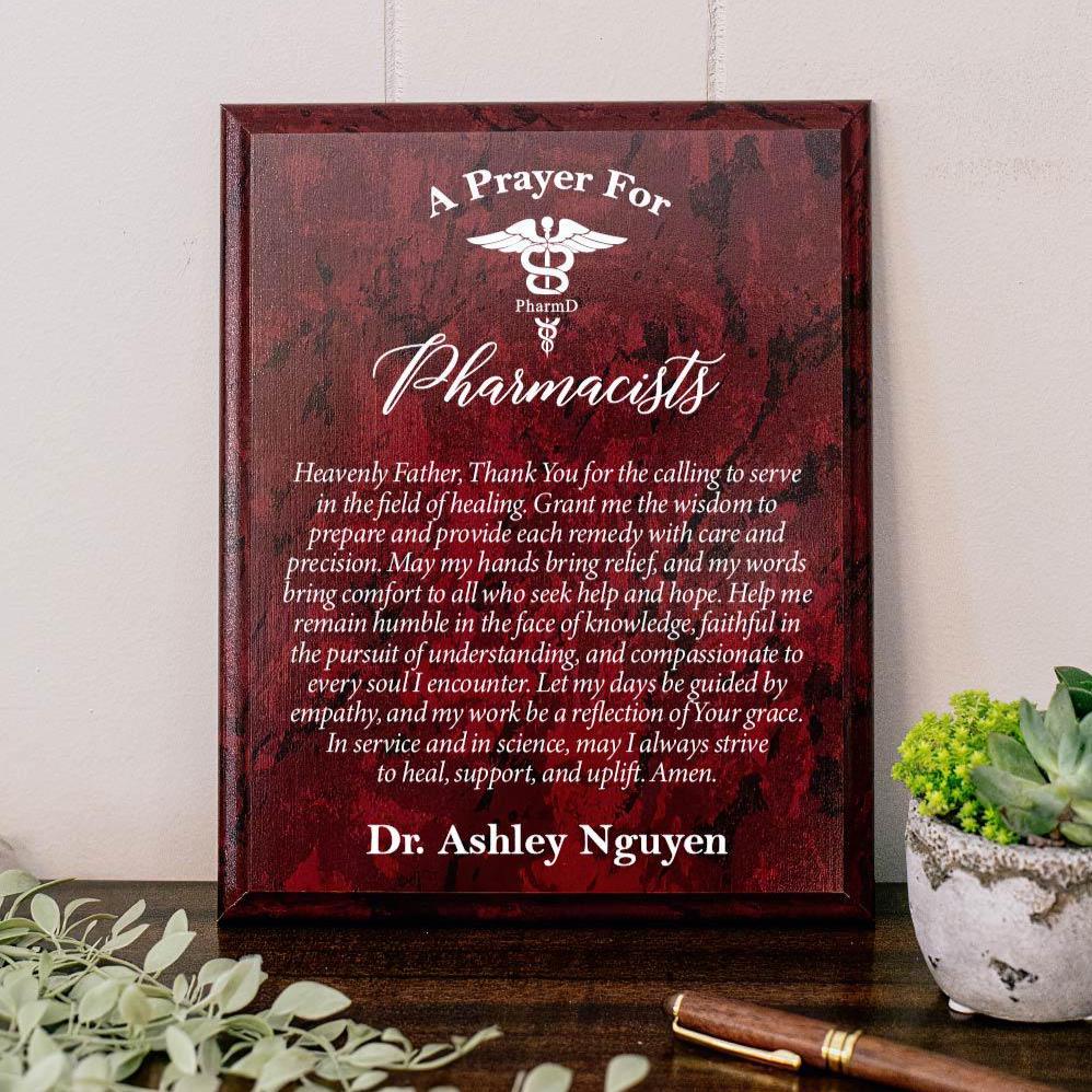 A Pharmacist's Prayer Plaque