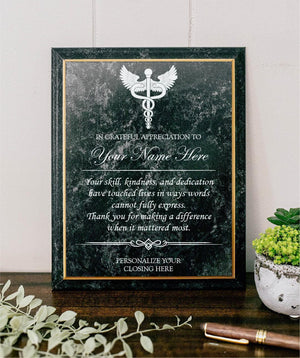 Grateful Appreciation To Doctor Wooden Plaque