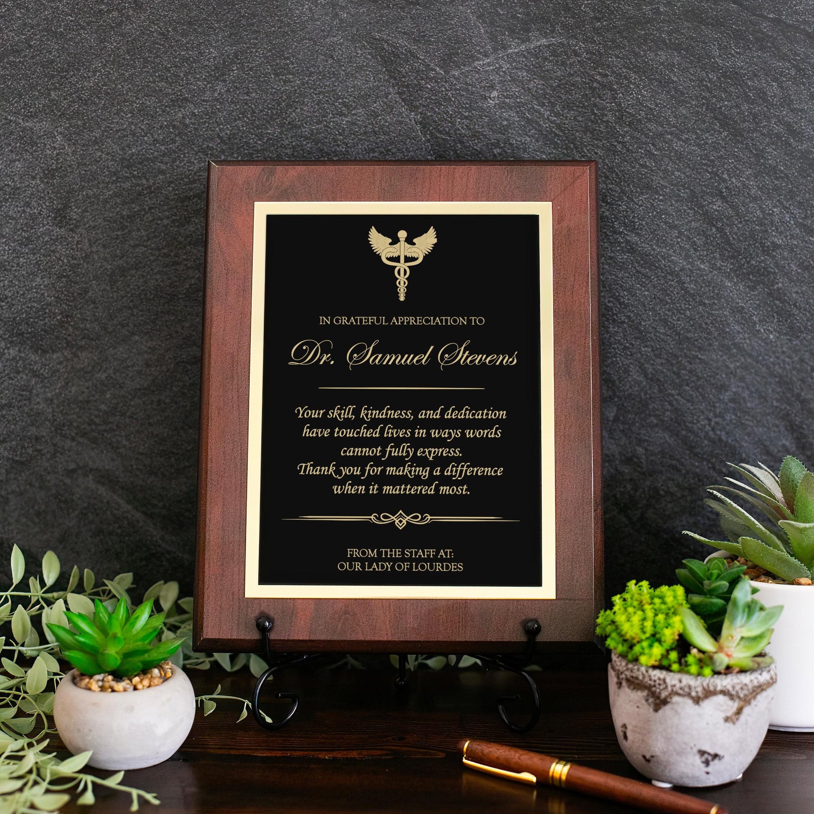 Personalized Medical Appreciation Plaque