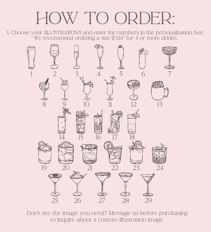 Retro Wedding Sign – Vintage Cocktail Menu Acrylic Bar Display