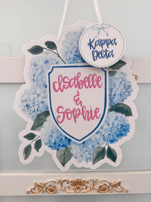 Hydrangea Coquette Bow Door Hanger