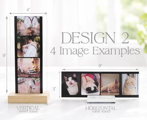 Retro Film Photo Plaque - Acrylic Photo Display With Film Strip Collage