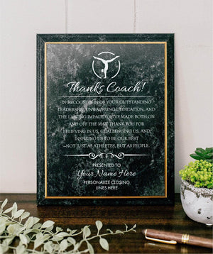 TUMBLING Coach Appreciation Award Varsity Sports Recognition Plaque