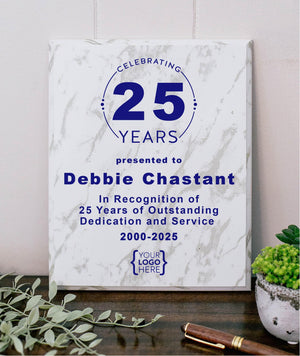 Marble Years Of Service Plaque