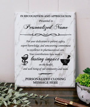 In Recognition and Appreciation Wooden Plaque