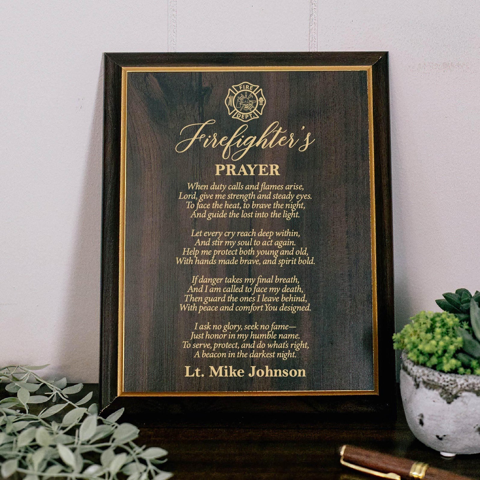 Firefighter’s Prayer Plaque