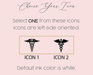 Physician MD Doctor Caduceus Glass Office Name Plate GNP-CAD