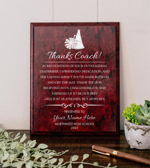 CHEER Coach Appreciation Award Varsity Sports Recognition Plaque