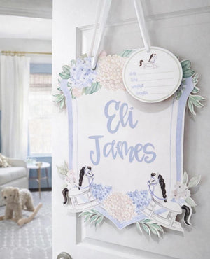 Rocking Horse Newborn Baby Hospital Door Hanger
