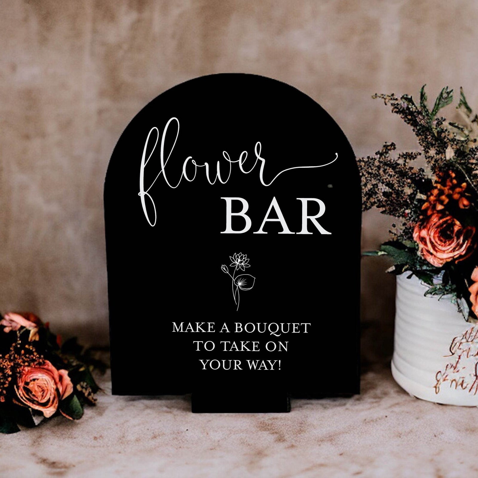 F13-AS1 ARCH Flower Bar Make a Bouquet