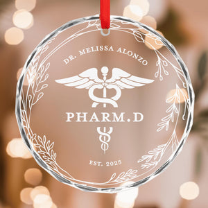 PharmD Christmas Ornament – Pharmacy Graduation Keepsake Holiday Decoration