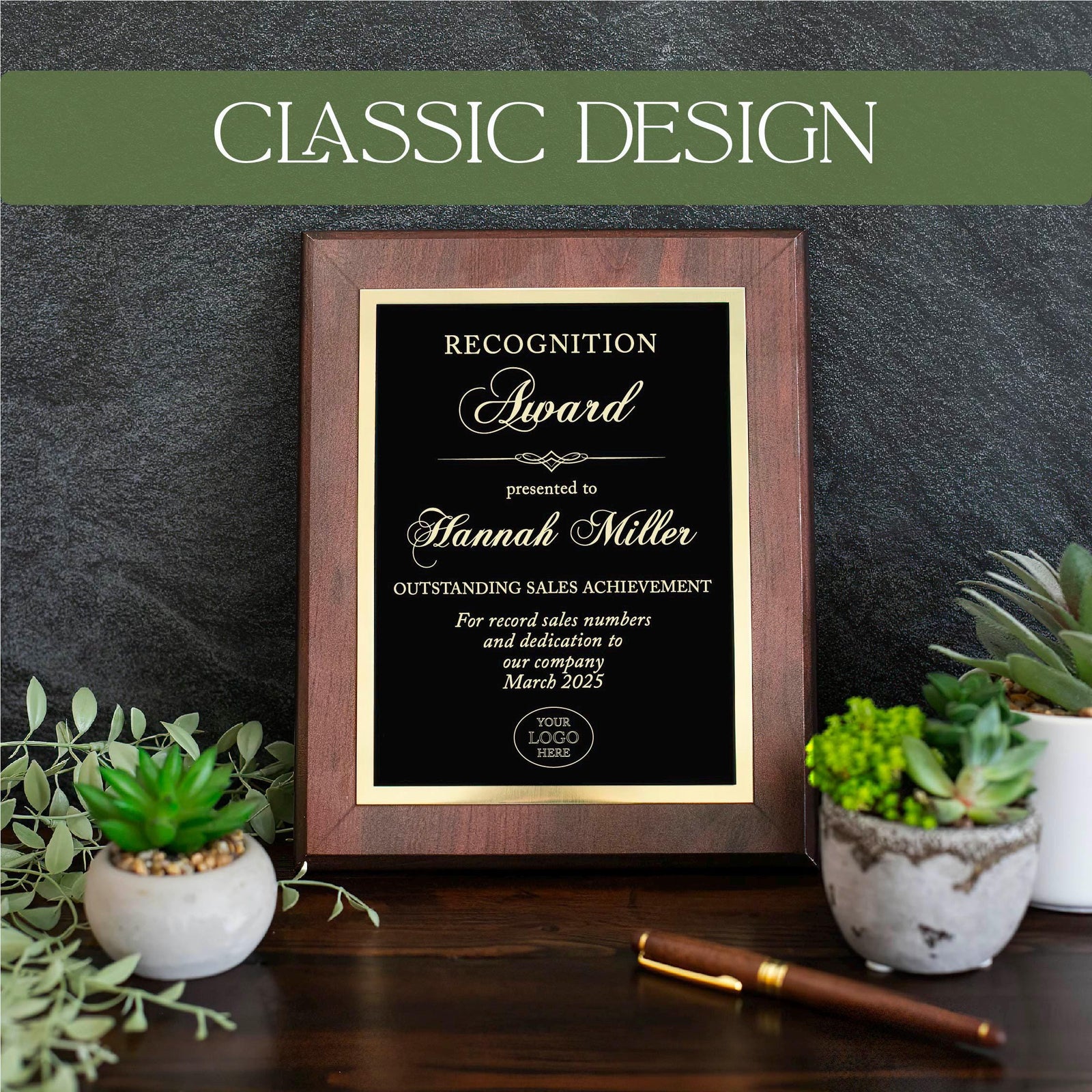 ENGRAVED Award Recognition Plaque