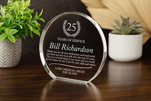 20 25 30 35 Years of Service Crystal Award