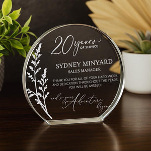 20 25 30 35 Years of Service Crystal Award