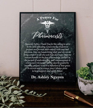 A Pharmacist's Prayer Plaque