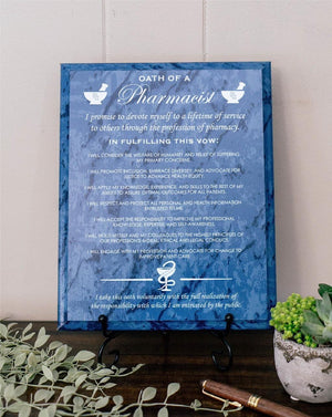 Oath of a Pharmacist Wood Plaque