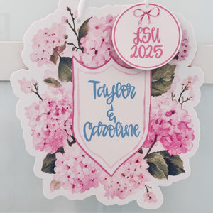 Hydrangea Coquette Bow Door Hanger