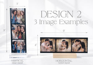 Retro Film Photo Plaque - Acrylic Photo Display With Film Strip Collage