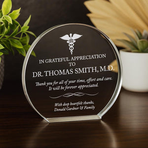 Doctor Appreciation Crystal Award Gift