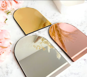 ARCH Shaped Gold, Silver or Rose Gold Mirror Acrylic Blank Stock Sheet Lucite Wedding Signs | DIY Perspex Blanks | Wholesale Craft Supply