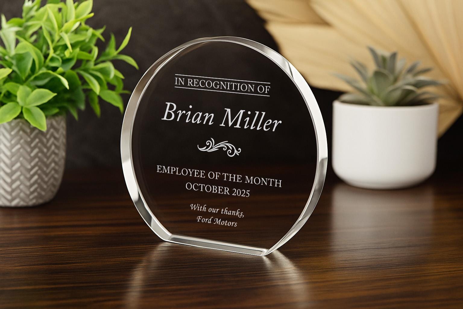Employee of the Month Crystal Award