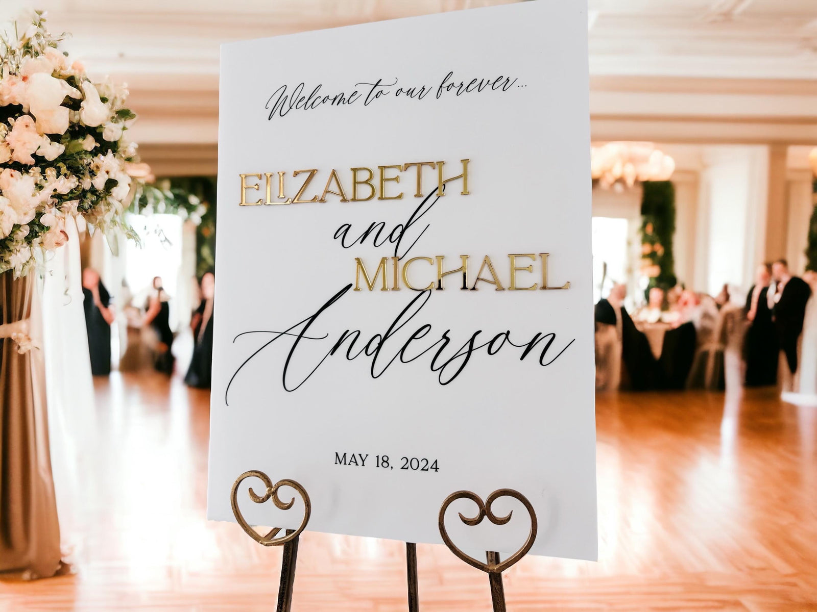 3D Gold Mirror Welcome To Our Forever