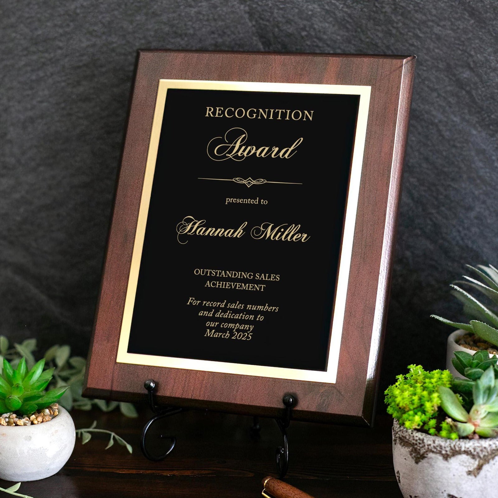 ENGRAVED Award Recognition Plaque
