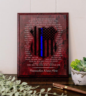 Police Officer Prayer for Policeman Policewoman Plaque