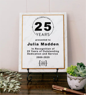 Marble Years Of Service Plaque