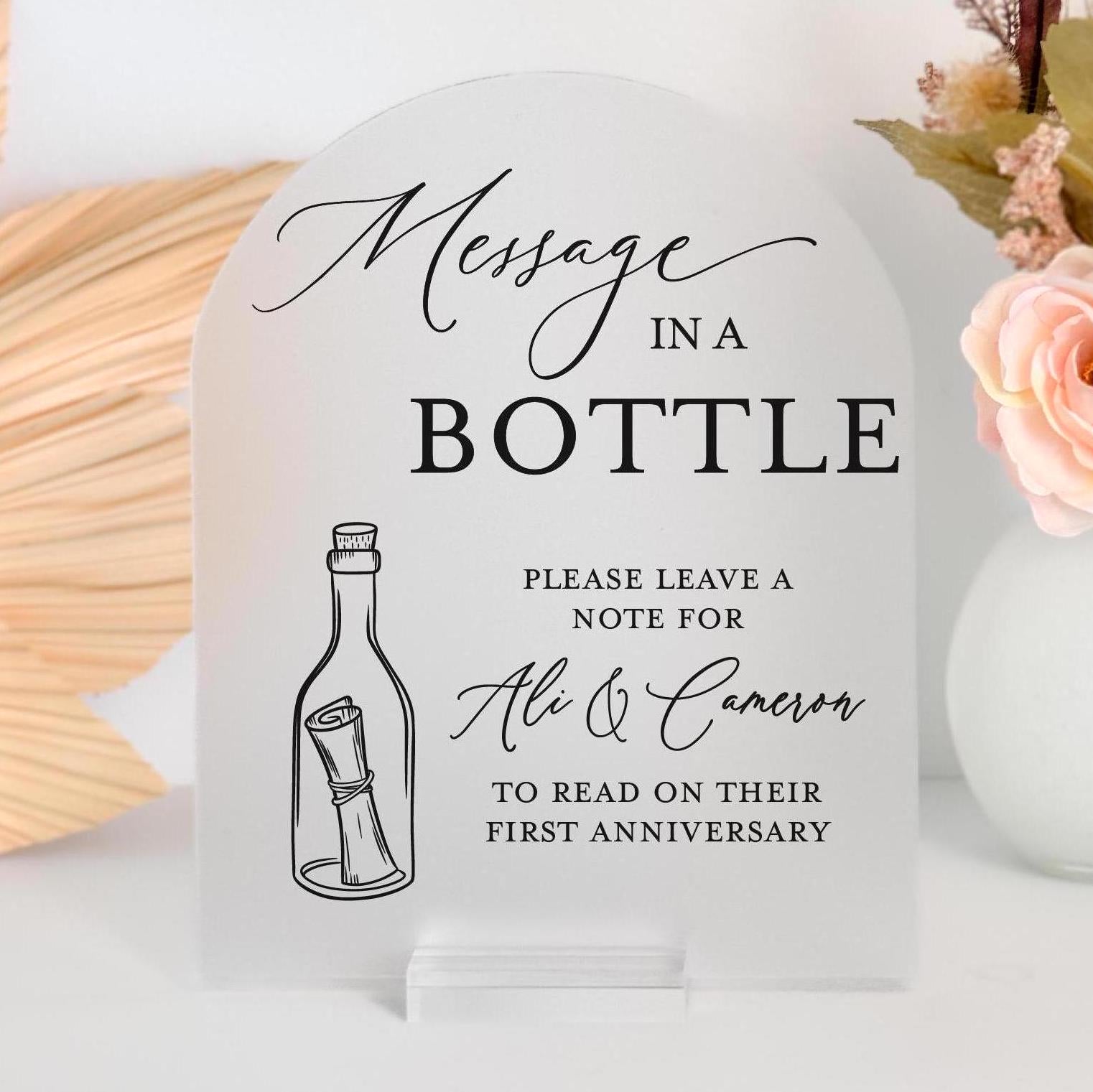 Black ink on frosted acrylic