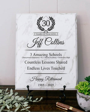 TEACHER Retirement Plaque Award For School Farewell Party