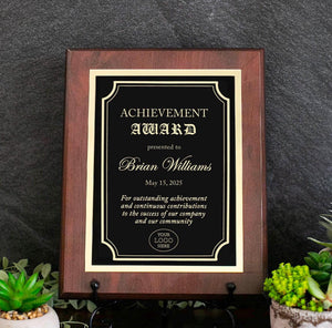 ENGRAVED Award Recognition Plaque