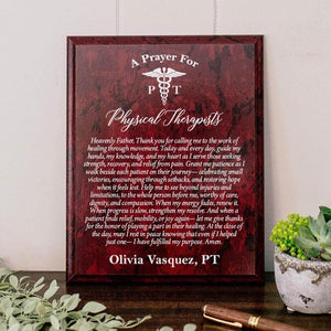 Physical Therapist's Prayer Plaque