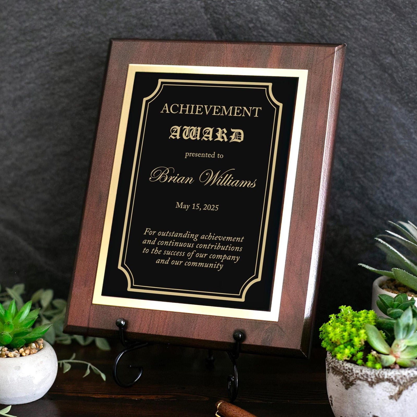 ENGRAVED Award Recognition Plaque