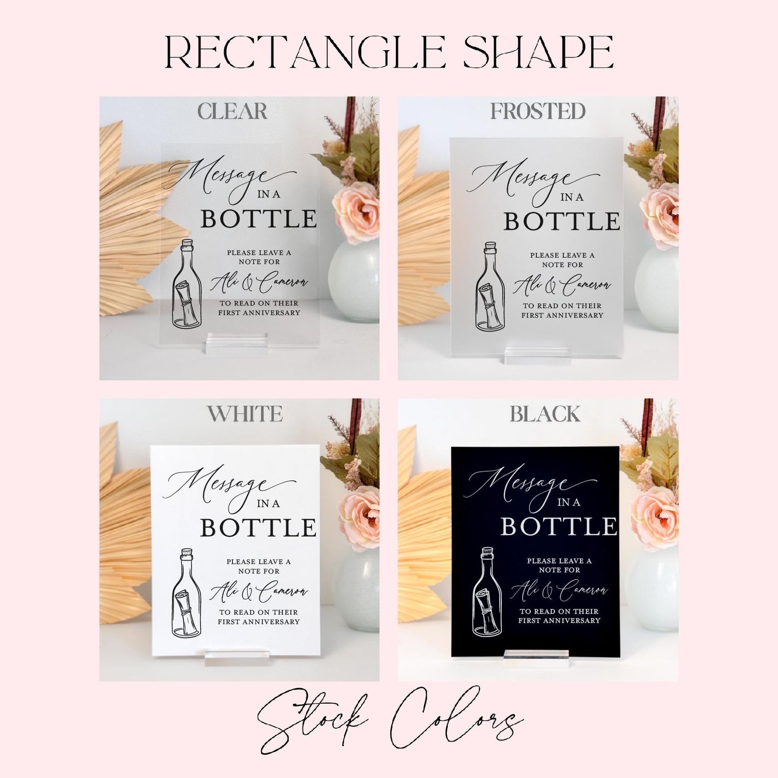 Black ink on frosted acrylic