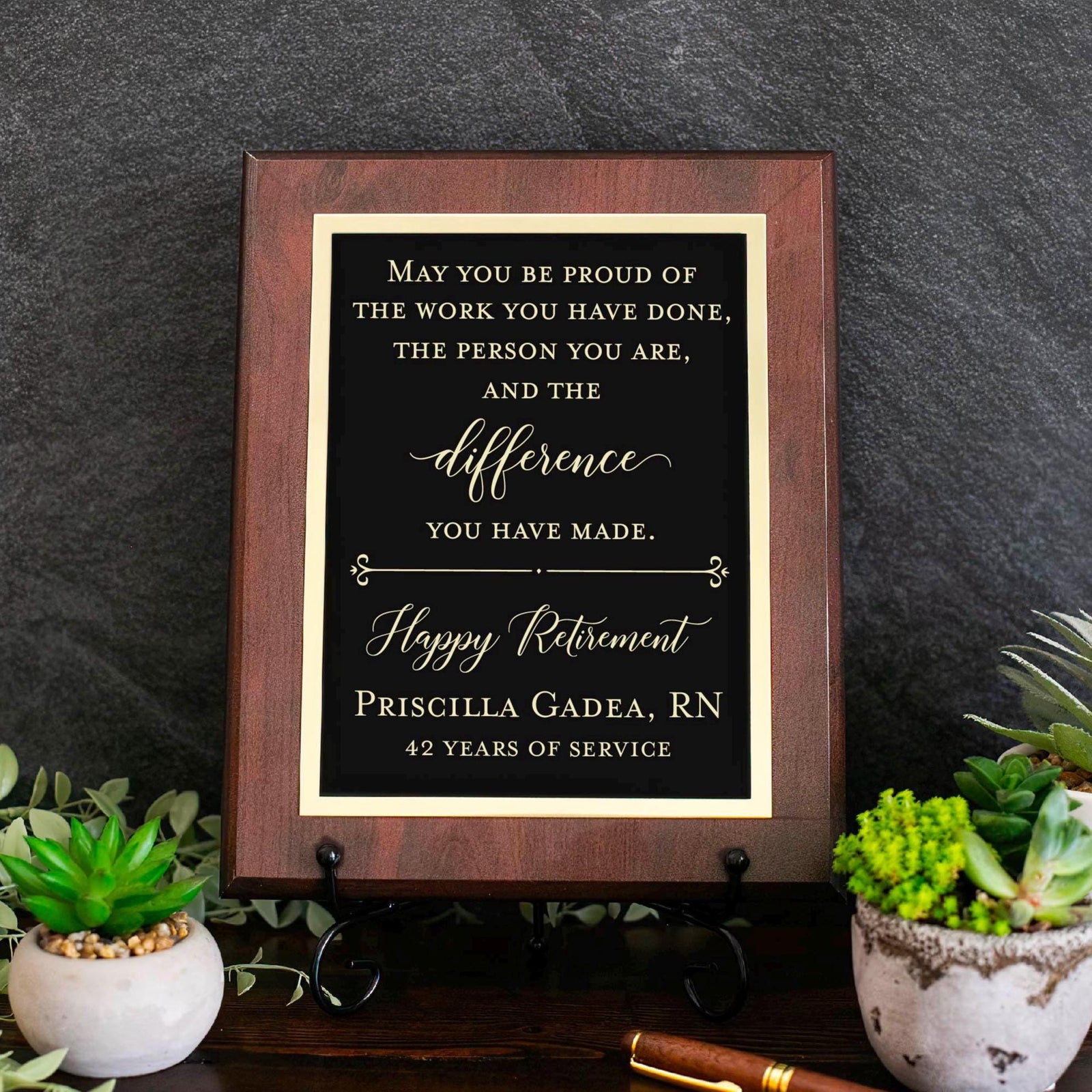ENGRAVED Retirement Sign