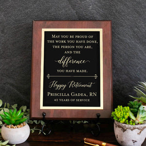 ENGRAVED Retirement Sign