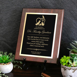 VET Engraved Plaque Retirement Gift