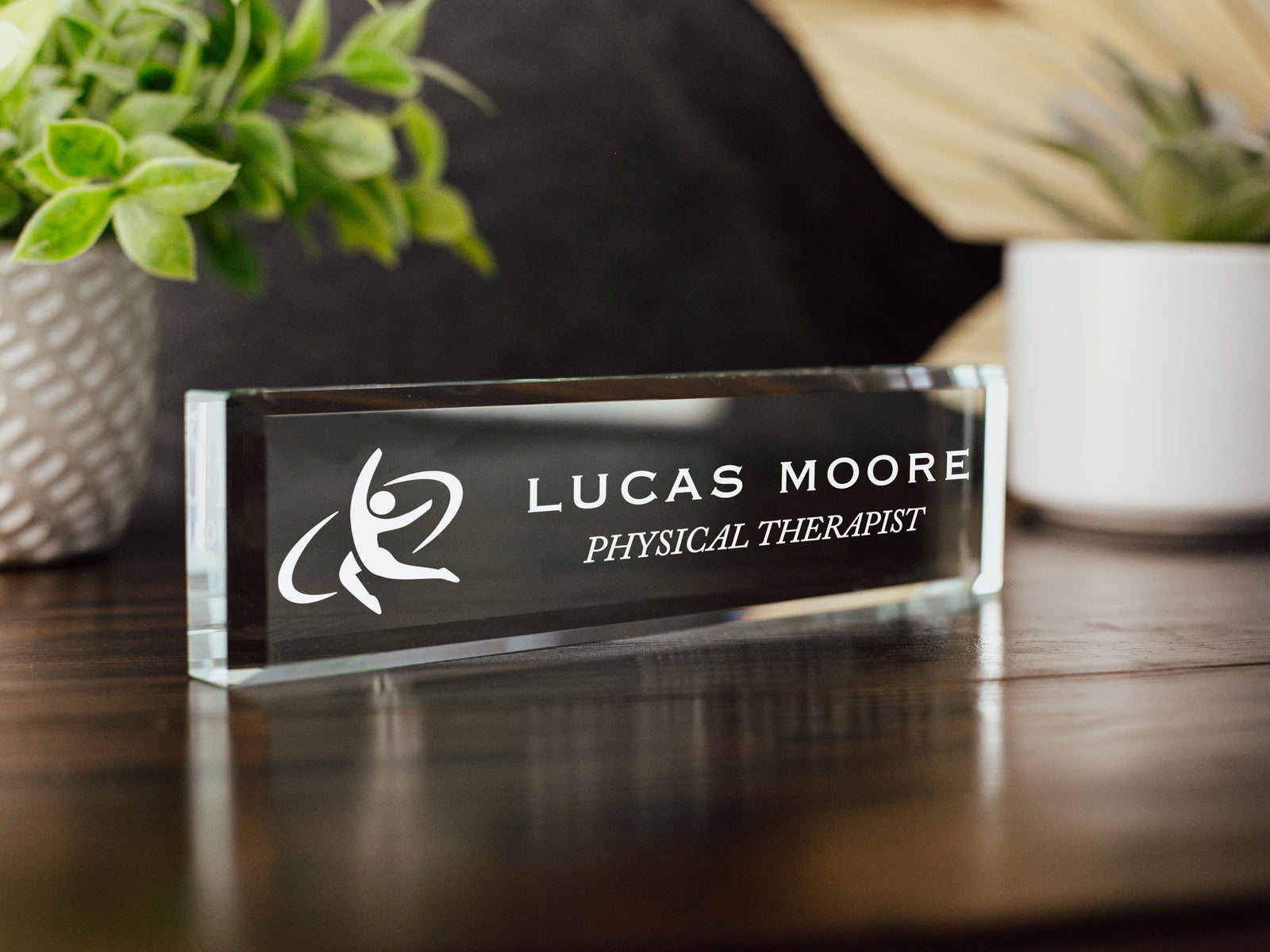 Occupational Therapist Glass Office Desk Name Plate GNP-PHYS