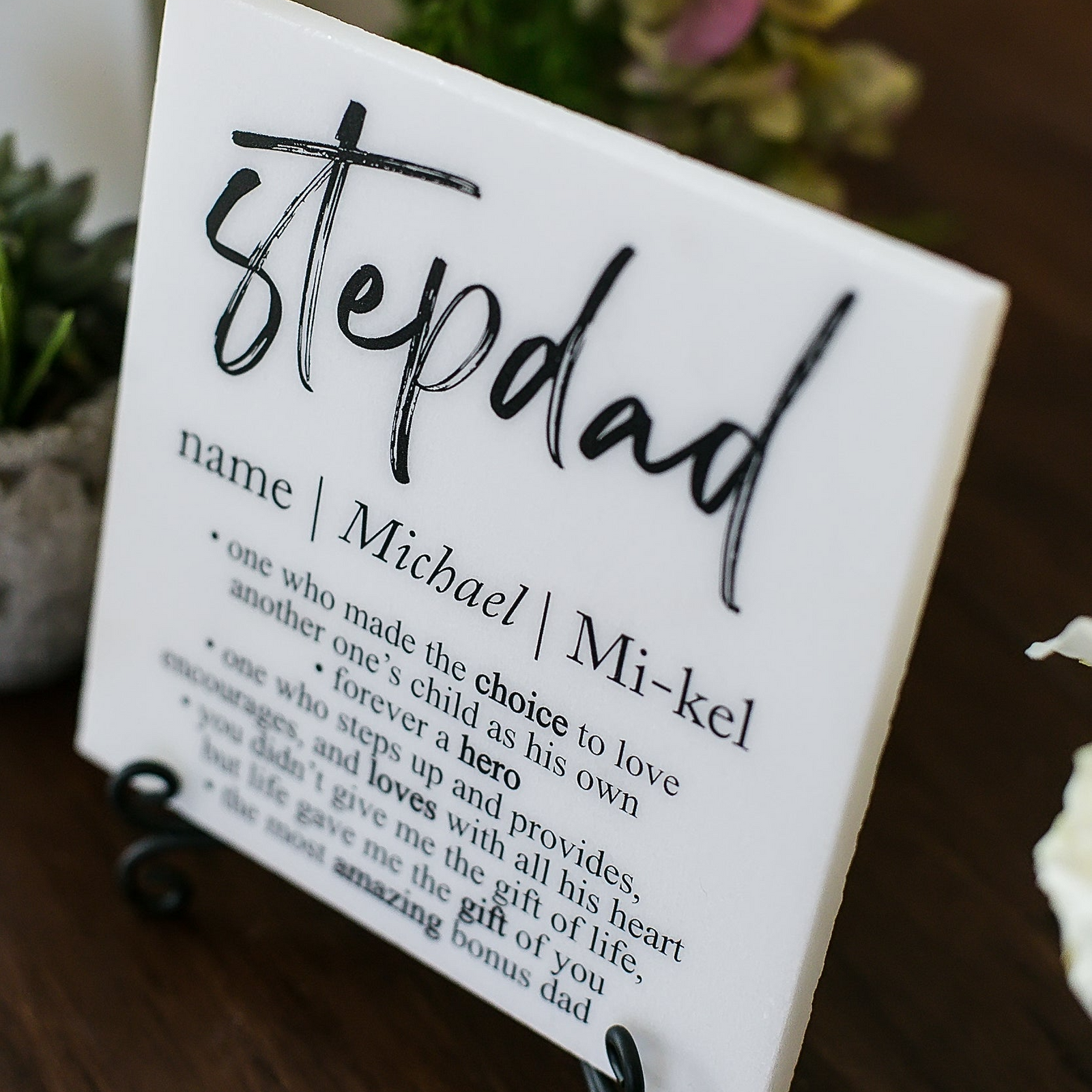 Stepdad Dictionary Definition Tile Plaque