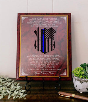 Police Officer Prayer for Policeman Policewoman Plaque Gift