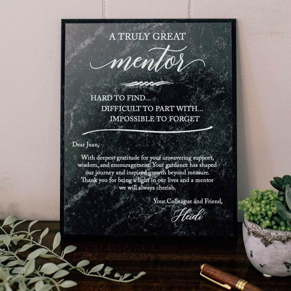 Personalized Mentor Plaque