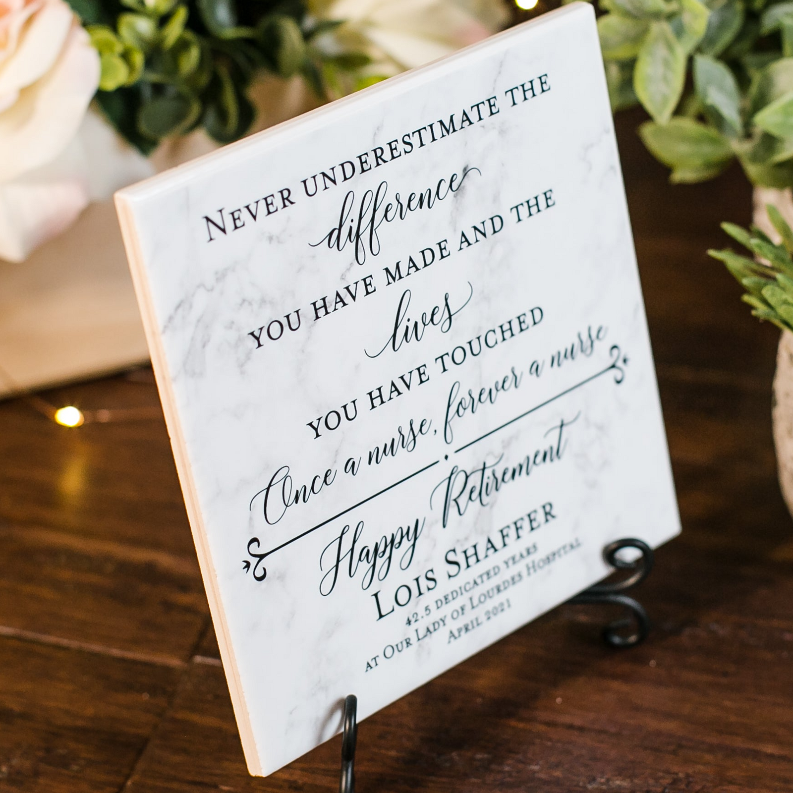 Once a Nurse, Forever a Nurse Retirement Plaque