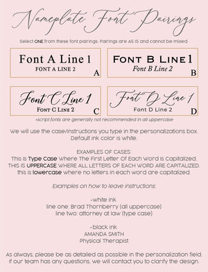 Counselor Therapist Glass Office Desk Name Plate GNP-COUN