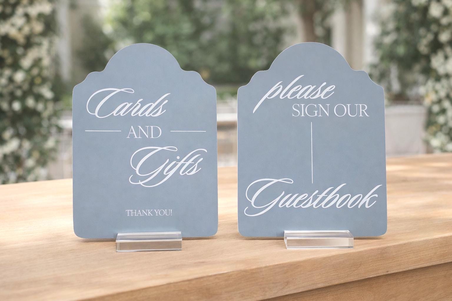 Acrylic Wedding Sign Set - Elegant Arch Guest Book and Gift Bundle