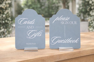 Acrylic Wedding Sign Set - Elegant Arch Guest Book and Gift Bundle