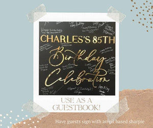 Acrylic Welcome Sign 3D Bow Chinoiserie Happy Birthday Party Milestone Signage