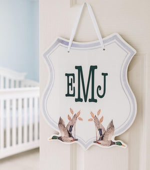 Mallard Duck Newborn Baby Hospital Door Hanger