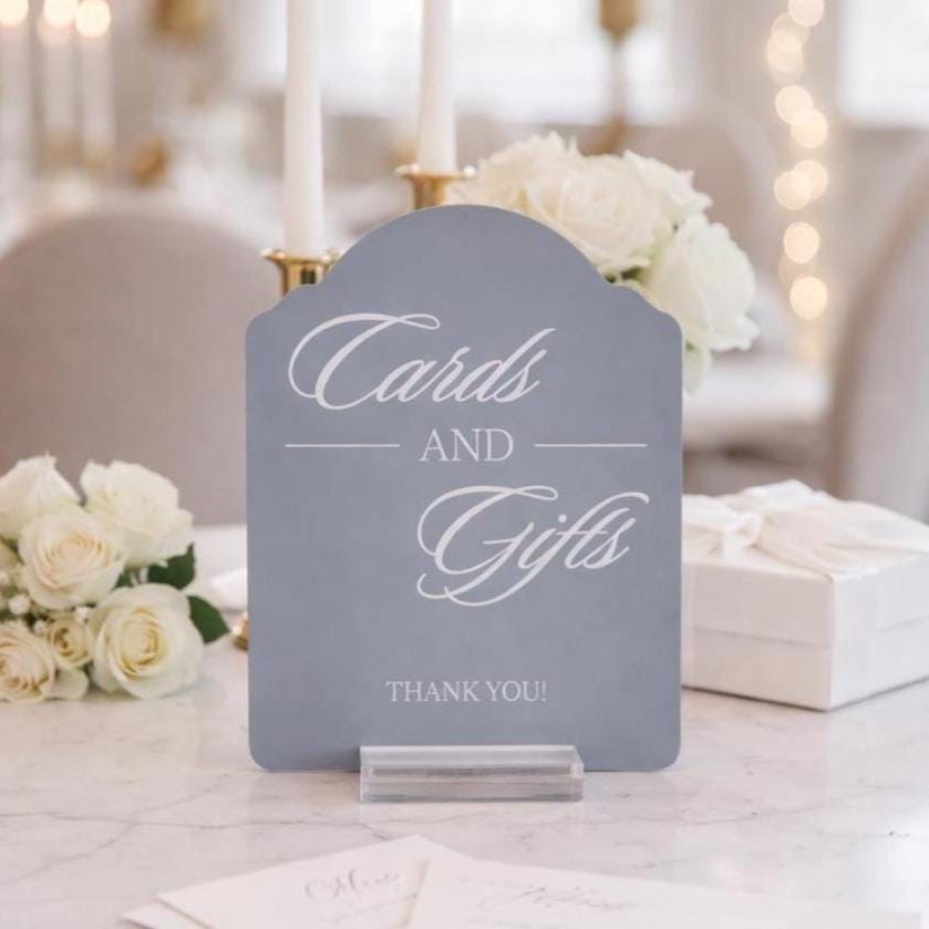 Acrylic Wedding Sign Elegant Arch Cards Gifts Guest Book Event Display