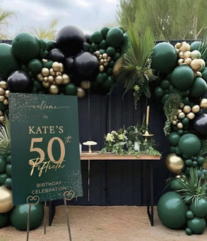 Gold Mirror Birthday Sign – 3D Acrylic Welcome Sign for Milestone Parties